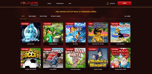 DomGames Game Selection DomGames Game Selection