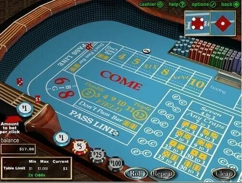 Online Craps casino game
