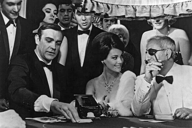 Image of James Bond playing baccarat America